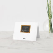 学校の先生をテーマにしたベビーシャワー サンキューカード (裏面)