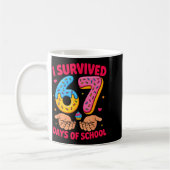 学校の先生を67日間やり遂げたよ 面白い子供用6 コーヒーマグカップ (左)