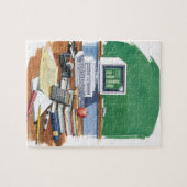 学校の先生デスクカラー ジグソーパズル (横)