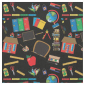 学校の先生パターン ファブリック (クローズアップ)