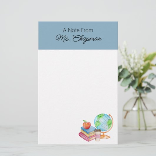 学校の先生メモ 便箋 (スタンド正面)