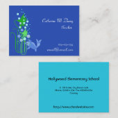 学校の先生，魚，水 名刺 (正面/裏面)