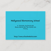 学校の先生，魚，水 名刺 (裏面)