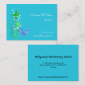 学校の先生，魚，水 名刺 (正面/裏面)