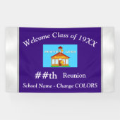 学校の写真のパーソナライズな同窓会の旗 横断幕 (横)