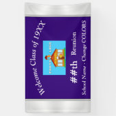 学校の写真のパーソナライズな同窓会の旗 横断幕 (縦)