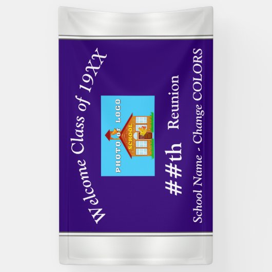 学校の写真のパーソナライズな同窓会の旗 横断幕 (縦)