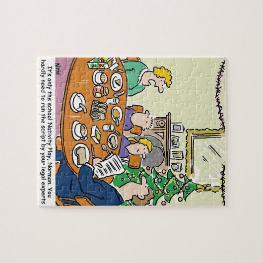 学校の出生遊スクリプト法的小切手漫画 ジグソーパズル (横)