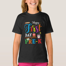 学校の初日おめでとう Tシャツ