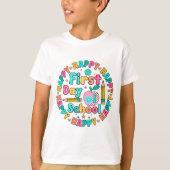 学校の初日おめでとう Tシャツ (正面)