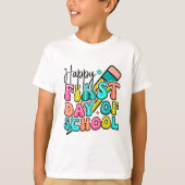 学校の初日おめでとう Tシャツ (正面)