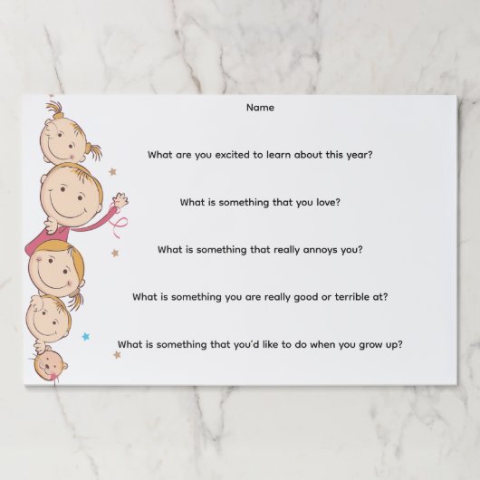 学校の初日に知り合いになる ペーパーパッド (正面)