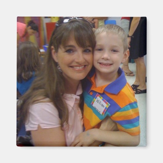 学校の初日の写真冷蔵庫用マグネット マグネット (正面)