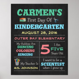 学校の初日の子ども向けポスター写真プロップ ポスター