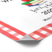 学校の初日の看板ジンガム・アップル ポスター (角)