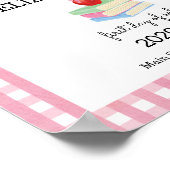 学校の初日の看板ジンガム・アップル ポスター (角)