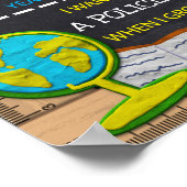 学校の初日は空欄に黒板を記入 ポスター (角)