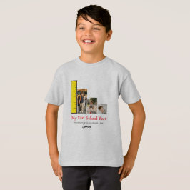 学校の初日フォトマイルストーンTシャツ Tシャツ