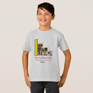 学校の初日フォトマイルストーンTシャツ Tシャツ