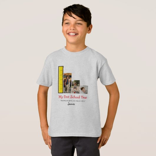 学校の初日フォトマイルストーンTシャツ Tシャツ (正面フル)