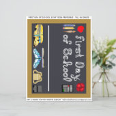 学校の初日10x8"手紙紙 (スタンド正面)