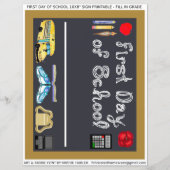 学校の初日10x8"手紙紙 (正面)