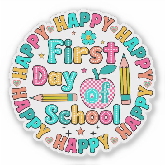 学校の初日 シール (正面)