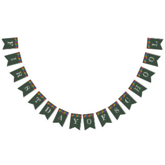 学校の初日 バンティングフラッグ