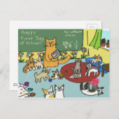 学校の初日 ポストカード (正面/裏面)