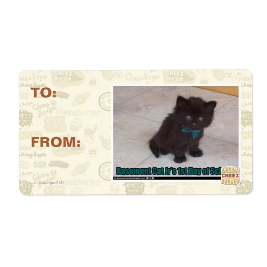 学校の初日 ラベル (正面)