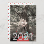 学校の初日Appleスクリプトモダンのフォトカード 招待状 (正面/裏面)