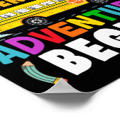 学校の初日K前先生学生子供 ポスター (角)