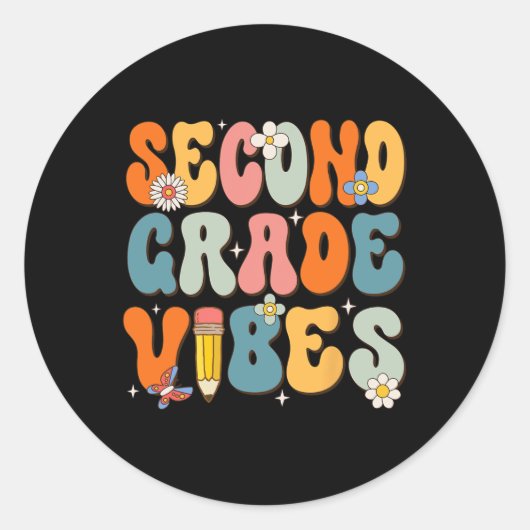 学校の初日Schに戻る2年生の雰囲気 ラウンドシール (正面)