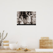 学校の前に位置するネパールの子ども ポスター (キッチン)