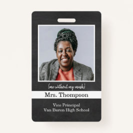 学校の副校長写真IDバッジ バッジ