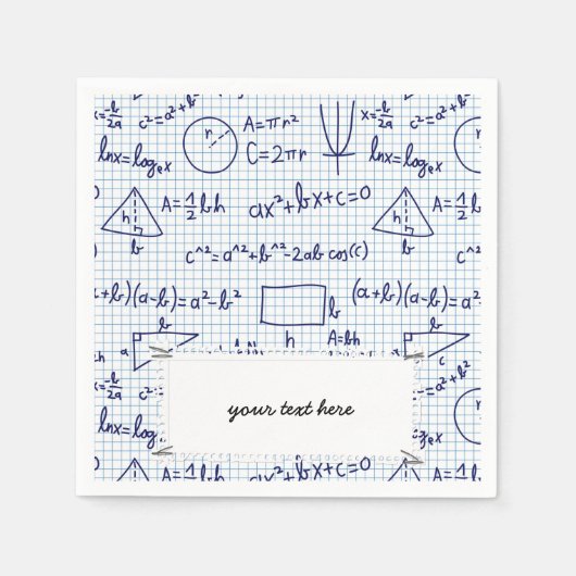 学校の化学パターン スタンダードカクテルナプキン (正面)