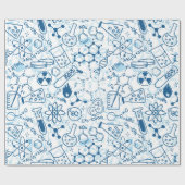 学校の化学パターン ラッピングペーパー (フラット)