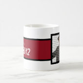 学校の卒業写真コラージュマグカップ コーヒーマグカップ (中央)