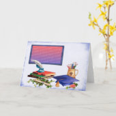 学校の卒業写真フレームカード カード (黄色い花)