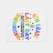 学校の卒業式の最終日 フリースブランケット (正面(横))