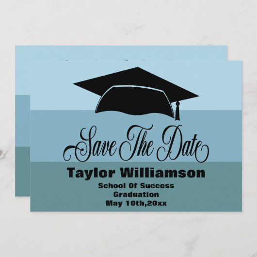 学校の卒業式は学校の制限を守モダンる セーブザデート (正面/裏面)