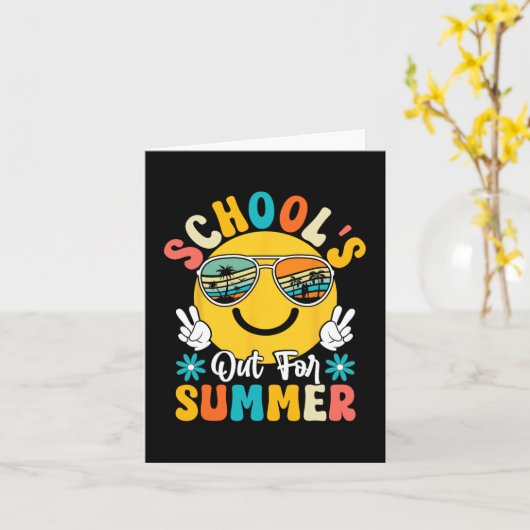 学校の卒業式グルーヴ学校Suのためにアウト カード (黄色い花)