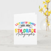 学校の卒業式5年生のサイン最終日 カード (黄色い花)
