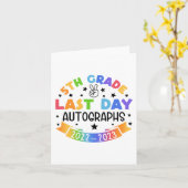 学校の卒業式5年生のサイン最終日 カード (黄色い花)