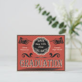 学校の卒業日を保存する ポストカード (スタンド正面)