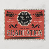学校の卒業日を保存する ポストカード (正面)