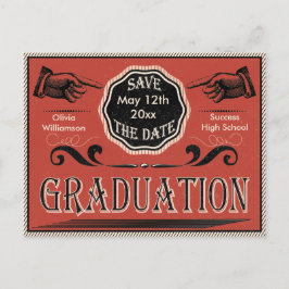 学校の卒業日を保存する ポストカード