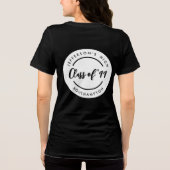 学校の卒業生同窓会のカスタムクラスサークル トライブレンドTシャツ (裏面)