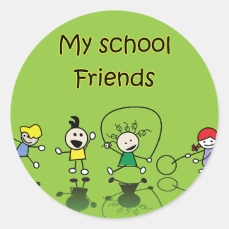 学校の友だち ラウンドシール