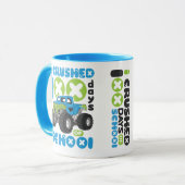 学校の可愛いモンスタートラックの100日をつぶした マグカップ (正面左)